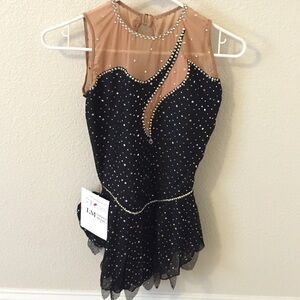 Black Sharene Figure Skating Dress
